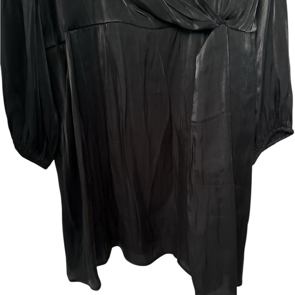 MAKE OFFER 💥HP 💥 Ava & Viv  Black Long Sleeve Midi Dress plus size favorite gift - Picture 8 of 9